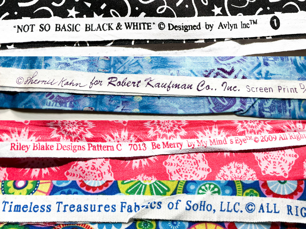 Fabric Selvage Example